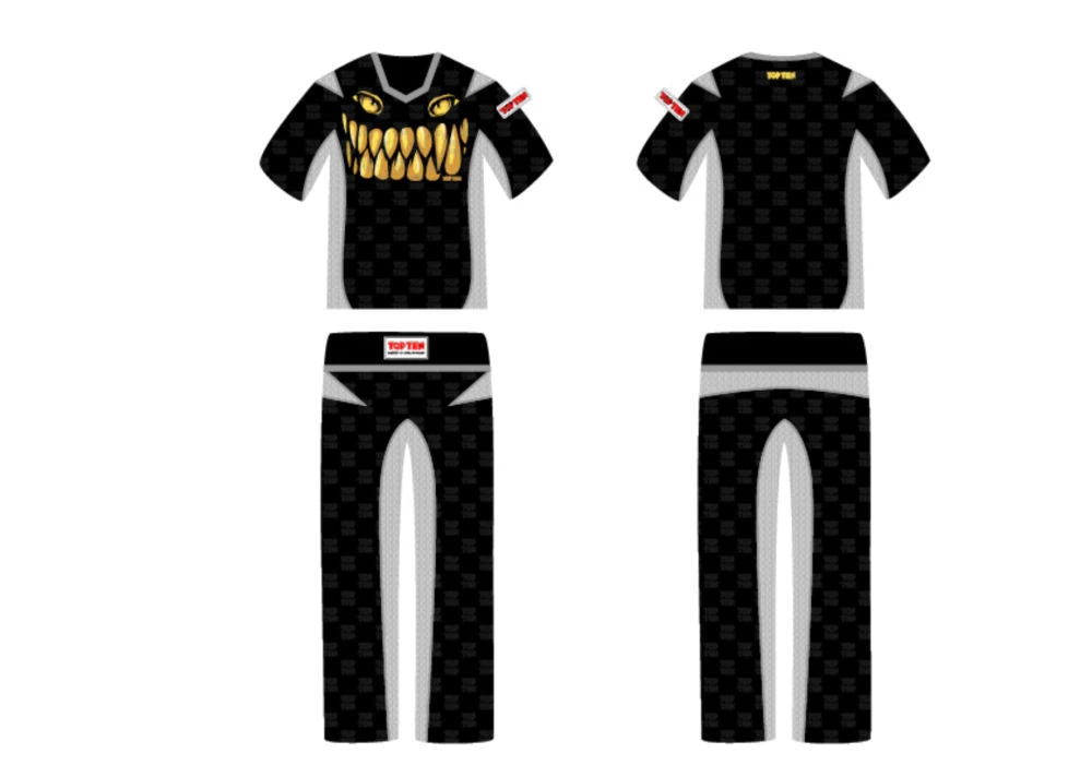 TopTen OFFERS Top Ten SMILING BEAST Energy Fighter Uniform Black/gold, 1682-SFE 6 TopTen OFFERS Top Ten SMILING BEAST Energy Fighter Uniform Black/gold, 1682-SFE