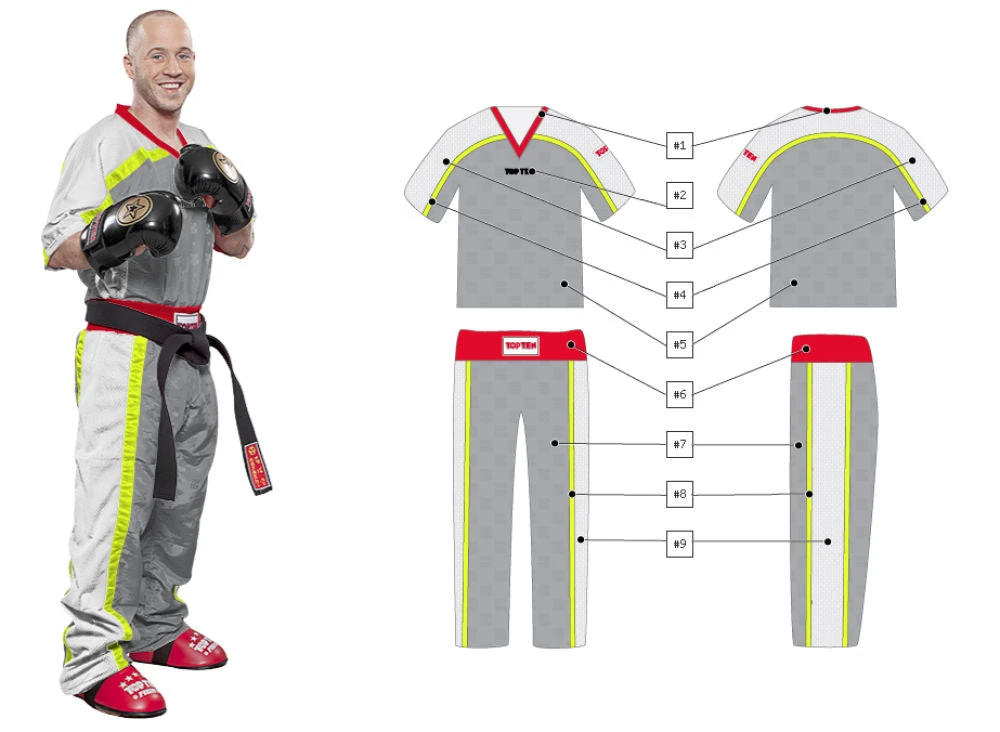 TopTen Top Ten Grey White Mesh Uniform 1605 Model - Grey/white/neon Yellow, 1605-21GD OFFERS 6 TopTen Top Ten Grey White Mesh Uniform 1605 Model - Grey/white/neon Yellow, 1605-21GD OFFERS