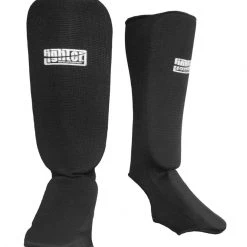 Cloth Shin/Instep Guard Fighter Black, SI - Fight PROTECTION