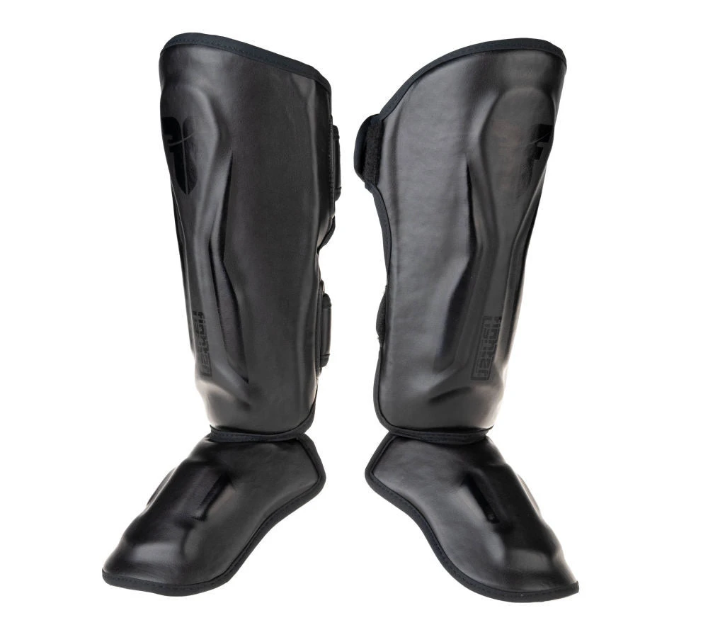 Fighter Shinguards Thai Ergo - Black, FSG-004BR 3 Fighter Shinguards Thai Ergo - Black, FSG-004BR