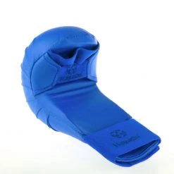 Hayashi WKF Open-Hand Karate Fist Protection Gloves - Blue, 237-4
