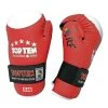 TopTen TOP TEN ITF Taekwon-Do Superfight Leather Red/White Open Hand Gloves, 2053-4