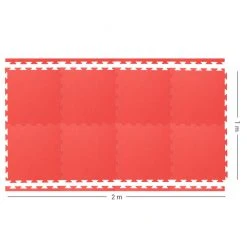 Trocellen Tatami Mini Set Of 8 Pieces - Red/black TRAINING