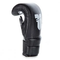 Fighter Black/White Leather Covered Thumb Bag Gloves, 1410