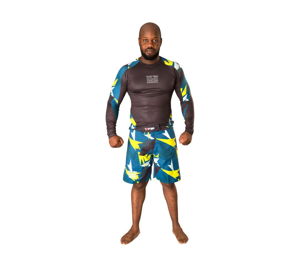 TopTen MMA Top Ten MMA Jungle Rashguard - Black/blue, 14121-96 OFFERS 3 TopTen MMA Top Ten MMA Jungle Rashguard - Black/blue, 14121-96 OFFERS