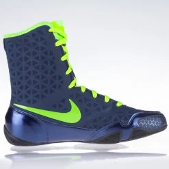 Nike KO Boxing Shoes - Navy Blue/eletric Green, 839421-413