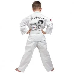 TopTen Top Ten Dobok Uniform - KIDS - White Cotton/Polyester SPE, 1668-1 UNIFORMS