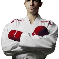 Hayashi WKF Karate-Gi CHAMPION FLEXZ - White/Red, 043-14