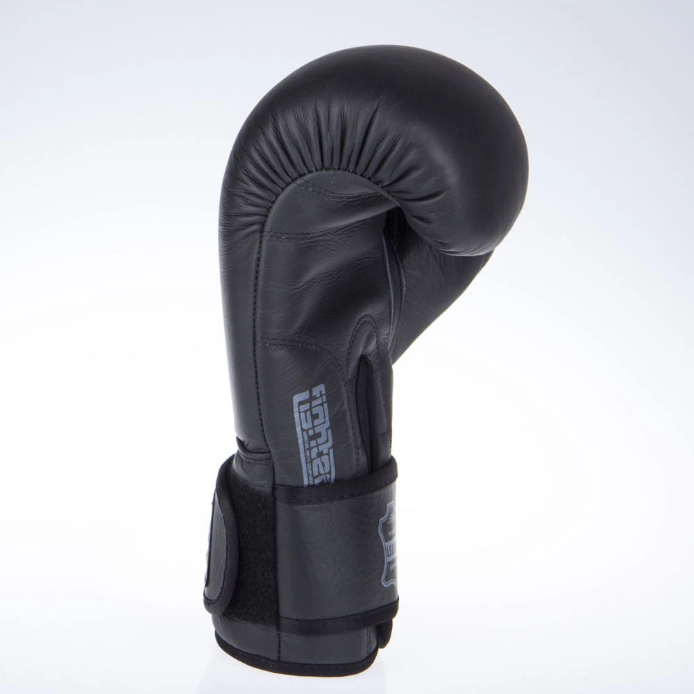 Fighter SIAM Boxing Gloves - Black/grey, FBG-003B 8 Fighter SIAM Boxing Gloves - Black/grey, FBG-003B