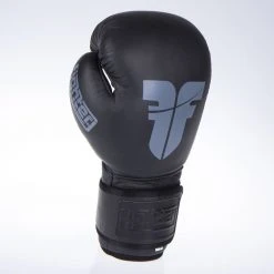 Fighter SIAM Boxing Gloves - Black/grey, FBG-003B 14 Fighter SIAM Boxing Gloves - Black/grey, FBG-003B