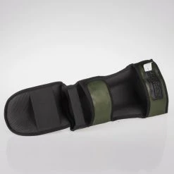 PROTECTION Fighter Thai Classic Shinguards - Khaki/black, JE1573GNB