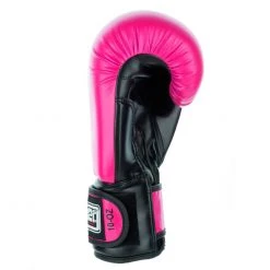 Fighter Synthetic Leather PU Basic Neon Pink/Black 6-12oz Boxing Gloves, 1376APUFP