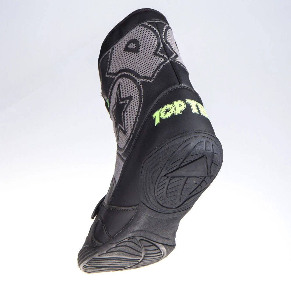 TopTen Boxing Shoes - Black/Grey Mid-Top With Lockdown Strap, 1172-1 OFFERS 5 TopTen Boxing Shoes - Black/Grey Mid-Top With Lockdown Strap, 1172-1 OFFERS