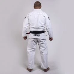 Fighter BJJ Gi Pearl Weave Uniform - White, BJJBW-08 UNIFORMS