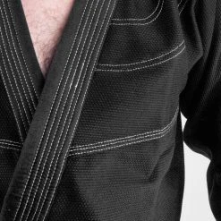 Fighter BJJ Gi Pearl Weave Uniform - Black, BJJBL-09 UNIFORMS