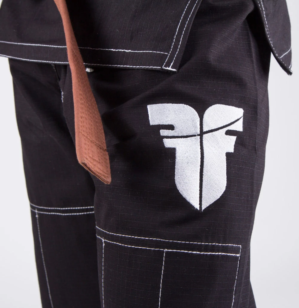 Fighter BJJ Gi Ripstop Uniform - Black, BJJBL-06 7 Fighter BJJ Gi Ripstop Uniform - Black, BJJBL-06