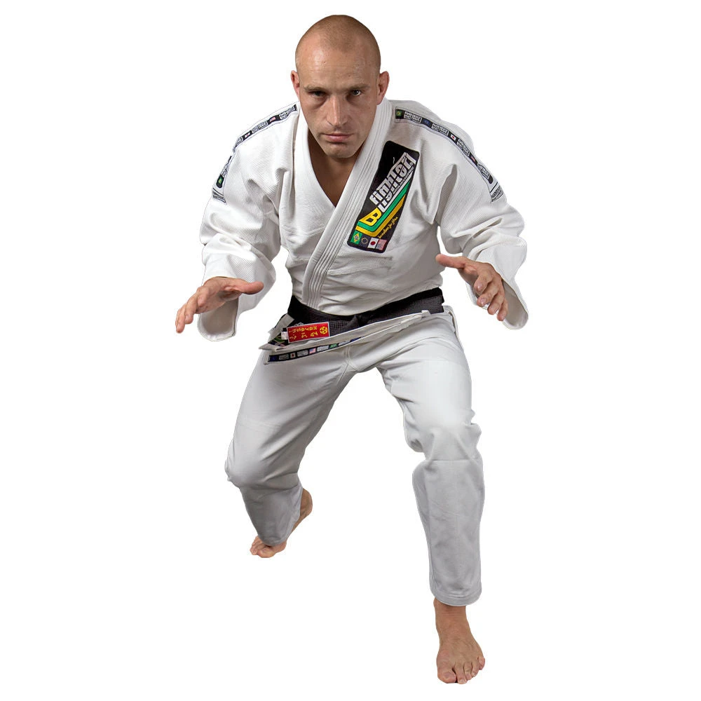 Brazilian Jiu Jitsu FIGHTER Uniform White, FBJJW 3 Brazilian Jiu Jitsu FIGHTER Uniform White, FBJJW