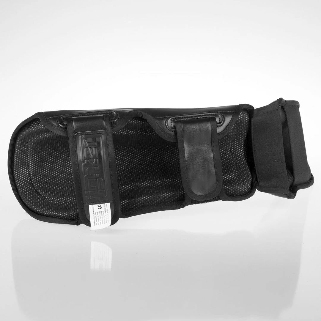 Fighter Shinguards Thai Ergo - Black/grey, FSG-004BG 4 Fighter Shinguards Thai Ergo - Black/grey, FSG-004BG