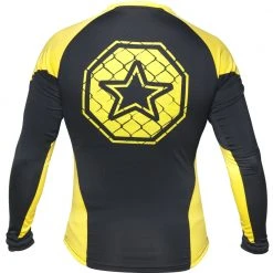 TopTen MMA OFFERS TOP TEN Rash Guard Long Sleeve - Black/yellow, 1412-9