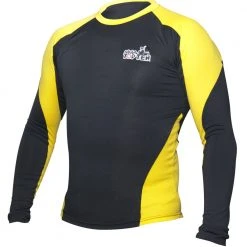 TopTen MMA OFFERS TOP TEN Rash Guard Long Sleeve - Black/yellow, 1412-9