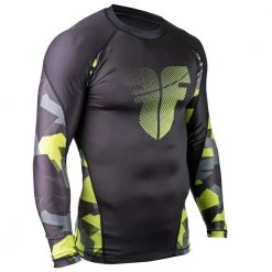 OFFERS Rashguard Fighter Long Sleeves - Black/Camo, FRG-01