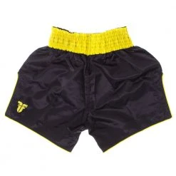 Fighter Thai Shorts FACE - Black/yellow, F013