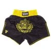 Fighter Thai Shorts FACE - Black/yellow, F013 2 Fighter Thai Shorts FACE - Black/yellow, F013