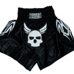 Fighter Thai Trunks Skull - Black/white, F003 OFFERS