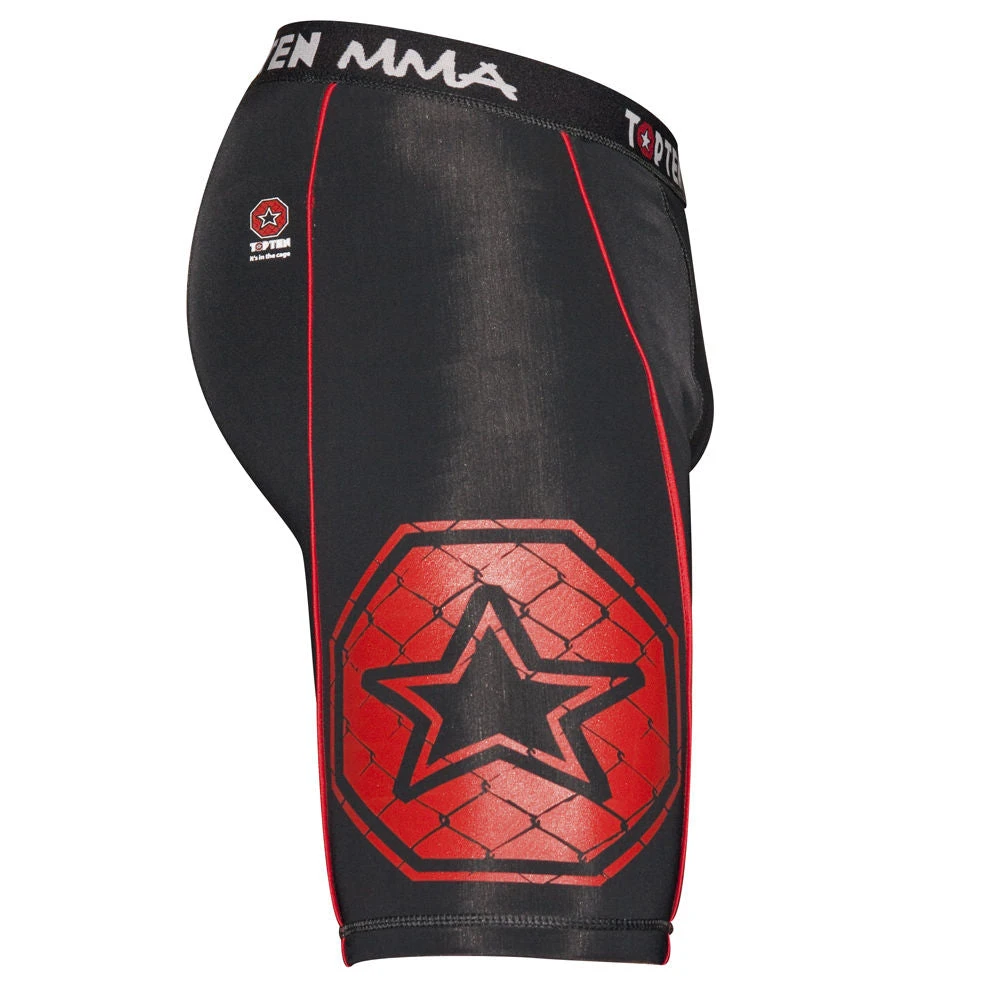 TopTen MMA OFFERS Top Ten MMA Compression Shorts Black/red, 1880-9 4 TopTen MMA OFFERS Top Ten MMA Compression Shorts Black/red, 1880-9