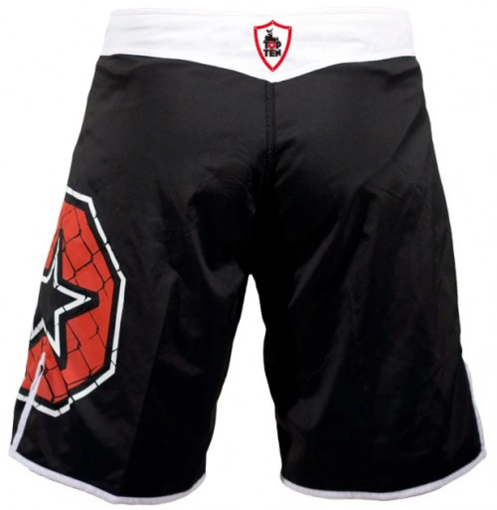 TopTen MMA Top Ten MMA Shorts - Black/white/red, 1877-9 5 TopTen MMA Top Ten MMA Shorts - Black/white/red, 1877-9