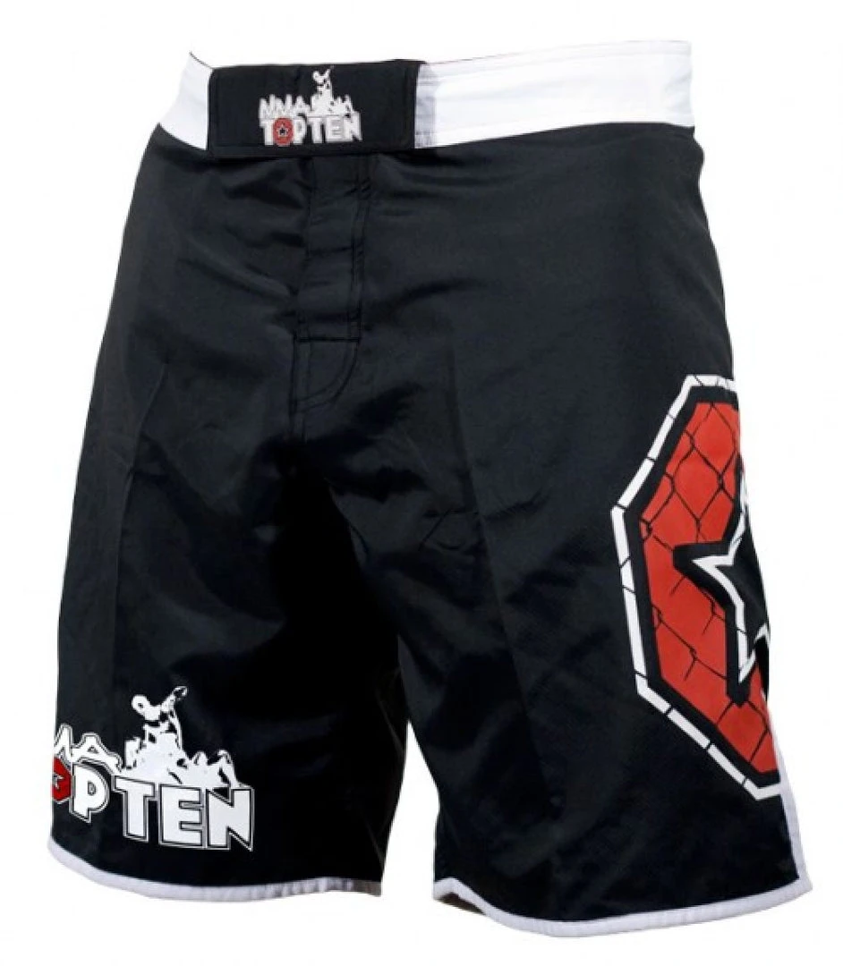 TopTen MMA Top Ten MMA Shorts - Black/white/red, 1877-9 3 TopTen MMA Top Ten MMA Shorts - Black/white/red, 1877-9