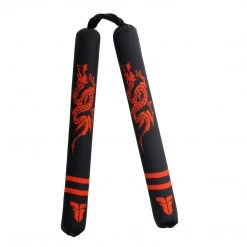 Fighter Soft Dragon Nunchaku - Black/red
