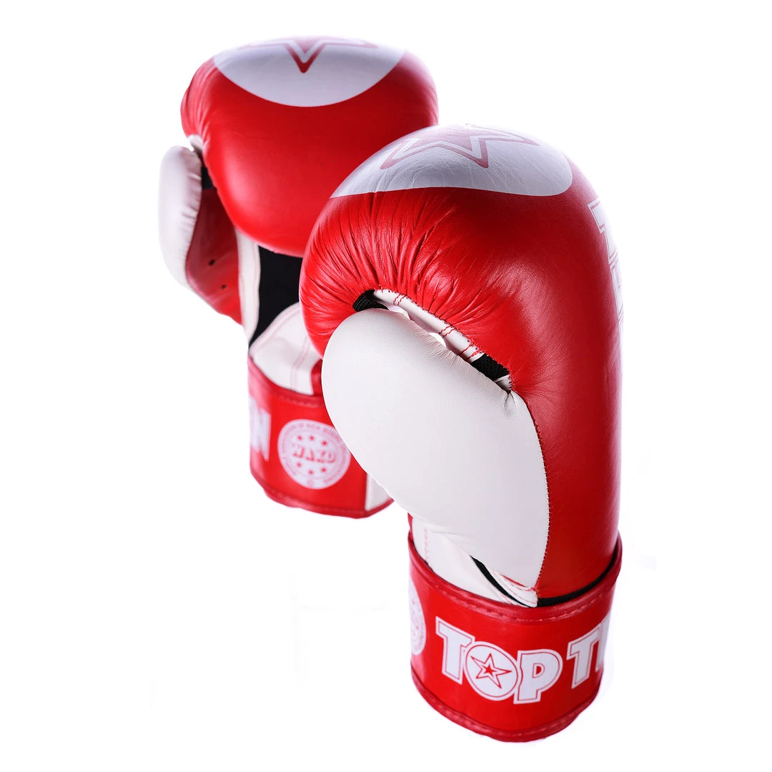 TopTen TOP TEN STAR Red/White XLP WAKO Kickboxing Gloves, 2068-4 5 TopTen TOP TEN STAR Red/White XLP WAKO Kickboxing Gloves, 2068-4