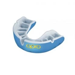 OPRO Mouth Guard Junior Gold - Sky Blue/Prl