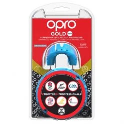 OPRO Mouth Guard Junior Gold - Sky Blue/Prl
