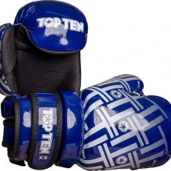 TopTen TOP TEN Glossy Blue/White Prism Pointfighter Open-Hand Gloves